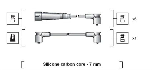 MAGNETI MARELLI Комплект проводов зажигания 941318111034